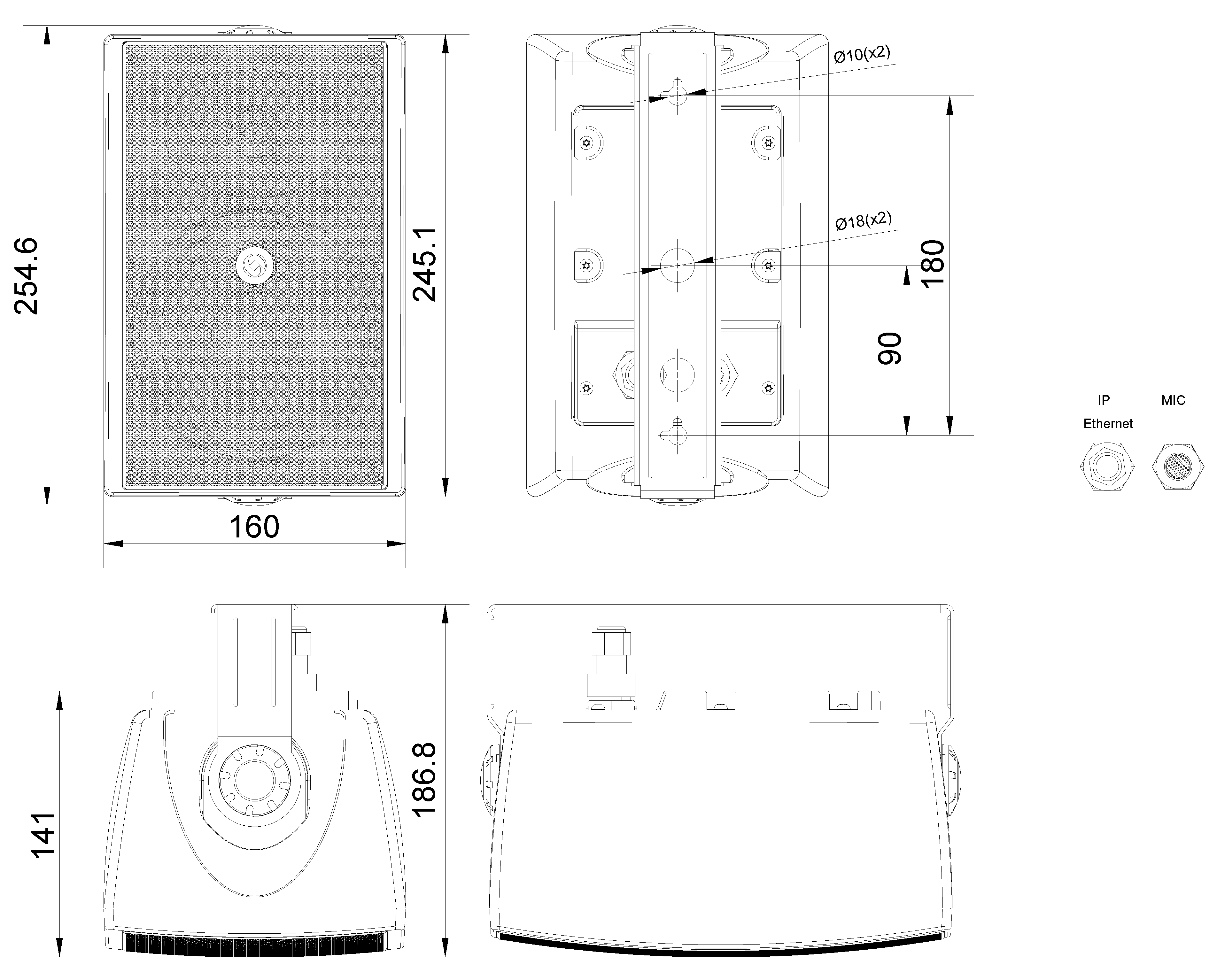 IP cabinet speaker